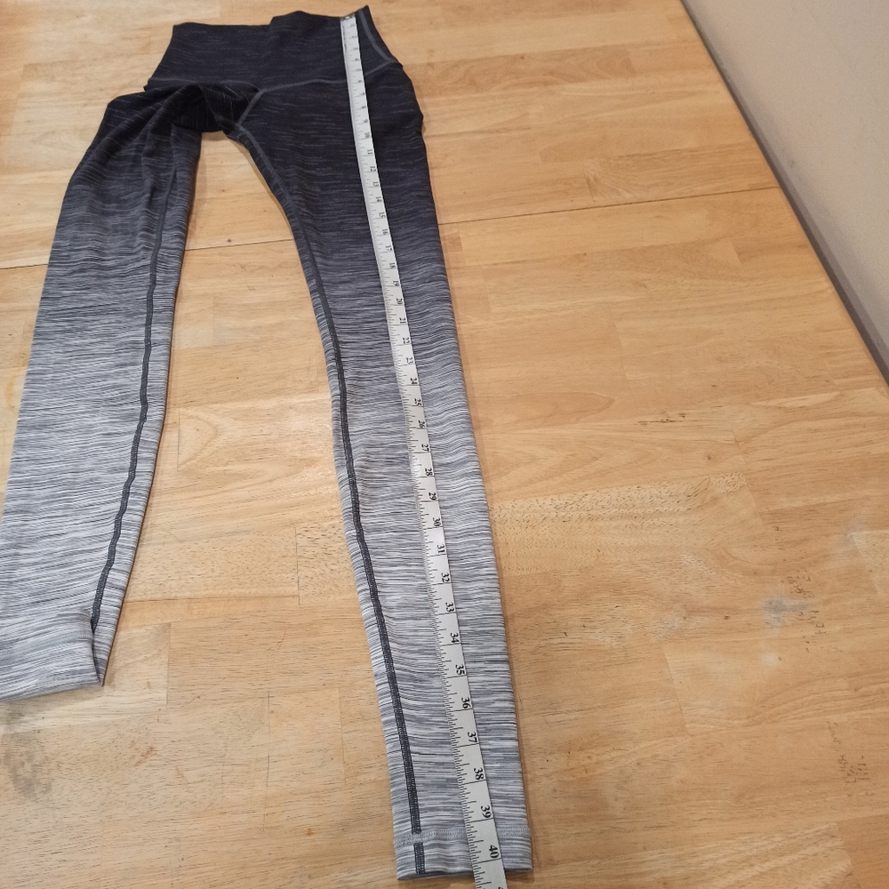 Lululemon Leggings Womens 4 Black Gray Wunder Under Ombre Melange 32" Hi Rise - Picture 14 of 15